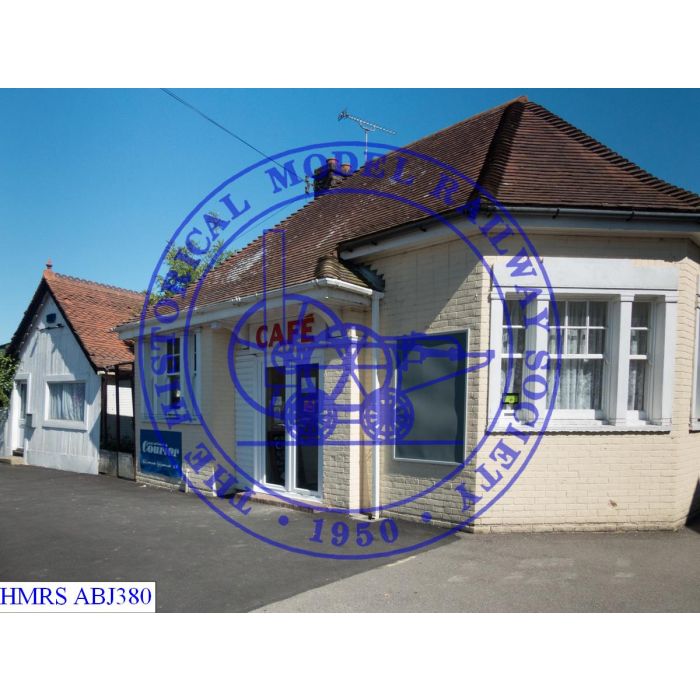 [ABJ380] Crowborough Station. Angled view of north west front frontage