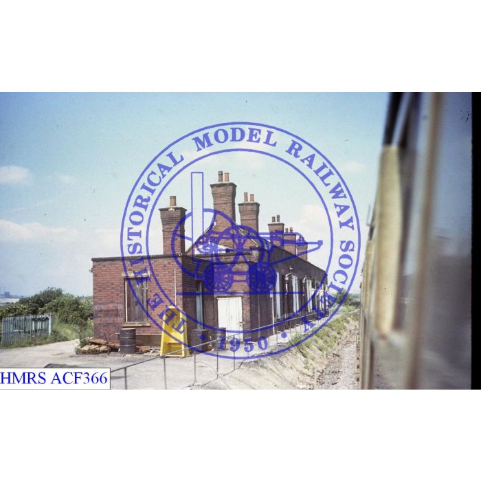 [ACF366] Cudworth, derelict main building on Down side looking forward from Down train Platform