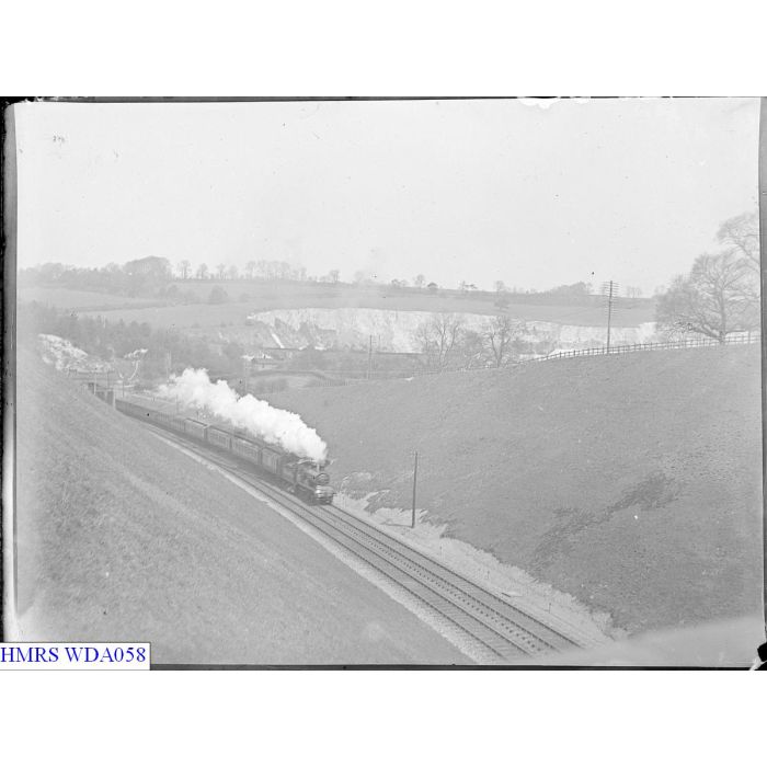 [WDA058] LB&SCR B2/3/4 emerging from Merstham Tunnel with Pullman train