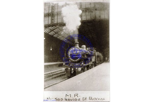 [AAA000] 4-4-0 MR 483 502 heading 2.50 to Leics at platfm St Pancras F7L.