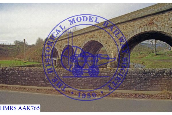 [AAK765] Stone Built viaduct, view west from A689 road. General view of the four arches at the south end of t