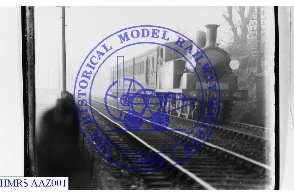 [AAZ001] 0-4-4T LSWR T1  358 F3R on 3 car passenger train, unidloc, c1921 Misty conditions, carrying discs at