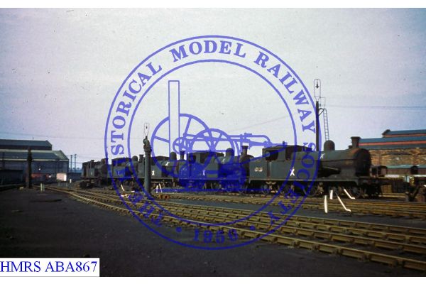 [ABA867] Gorton Works yard, line of 4-4-2T C13 67427/33 etc F3R, withdrawn