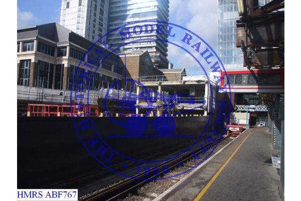 [ABF767] London Bridge Station.  Showing station boundary wall being demolished south side of station towards