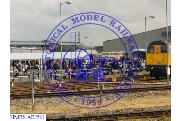 [ABJ561] Derby. Part of Etches Park Depot Open Day. General view of the throng north end of site. Cab end of