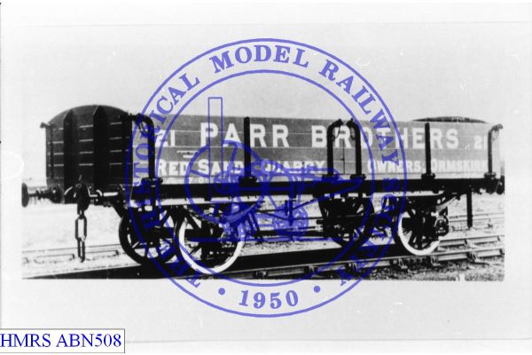 [ABN508] Parr Brothers (Ormskirk) 20T 4 plank dropside open No.21 [OP] F3R Red Sand Quarry. Elliptical ends w