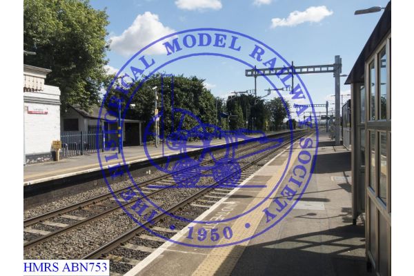 [ABN753] Langley Station.  Standing on platorm 3 opposite main station building looking north east, east over