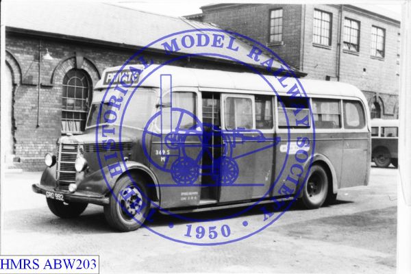 [ABW203] Bedford single deck bus BR 369S-M Reg GRO992 F3L Saltley shed