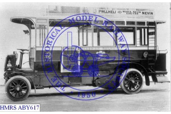 [ABY617] Orion single deck bus CamRys No.1 [2Tone][OP] LHS Route of Pwllheli to Nevin. Open smoking compartme
