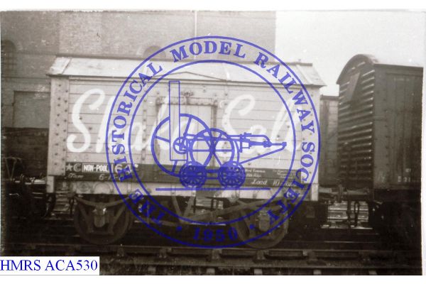 [ACA530] Shaka Salt 10T 10 plank peak roof van No.164 unidLoc ca1955 side Marked Non Pool.  Empty to Stafford
