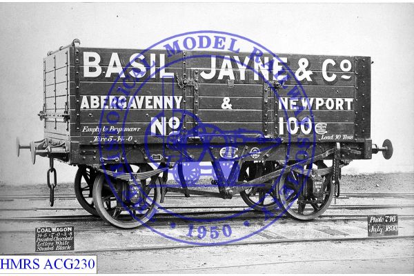 [ACG230] Basil Jayne (Abergavenny) 10T 6 plank S/E  100 [OP] F3R Spoked wheels, sSdBk, Empty to  Brynmawr, GR