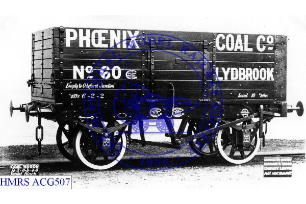 [ACG507] Phoenix Coal (Lyardbrook) 10T 7 plank No.60 [OP] 1897 F3R Empty to  Coleford junction, spoked wheels