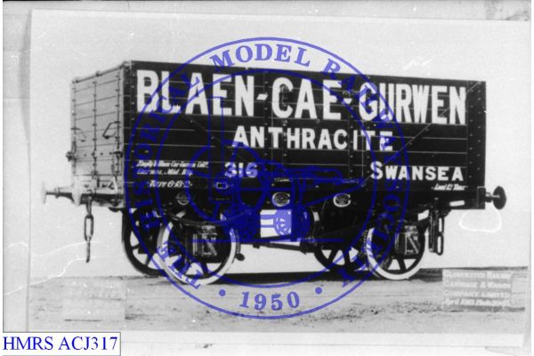 [ACJ317] Blaen-Cae-Gurwen (Swansea) 12T 6 plank S/E  316 [OP] 1913 F3R Tare: 6-13-2, Regd:Midland 71981/1912