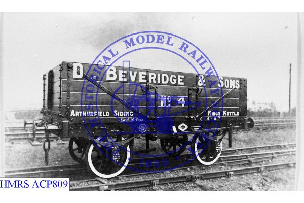 [ACP809] Beveridge D & Sons (Kingskettle) 10T 4 plank S/E No. 4 [OP] F3R Tare: 6-4-0, spoked wheels, Regd: NB