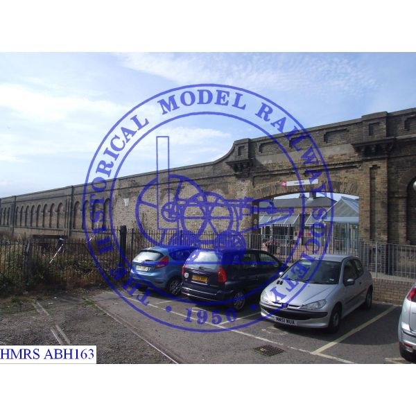 [ABH163] Lowestoft Station. South side station curtain wall angled view