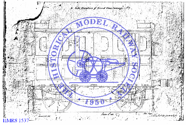 HMRS 1537: Second Class Carriage - Side Elevation