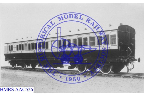 [AAC526] 56ft C123Bk LSWR 6474, non-brake nearest, lavs to all compartments. "Restored" for the Waterloo Cent