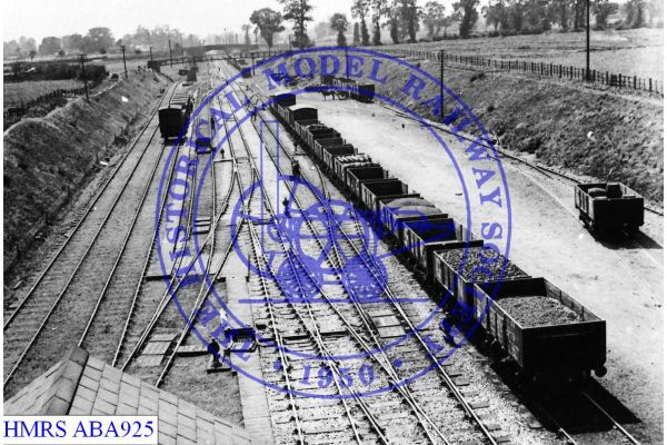 [ABA925] Kelvedon goods yard and trackwork 1911 south west towards London from signal. Goods and coal yard on