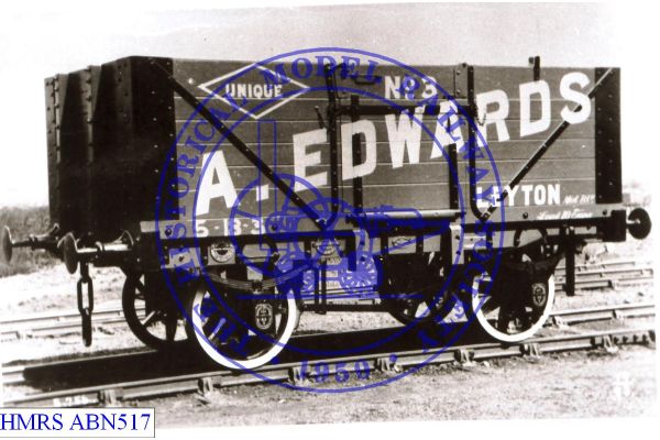 [ABN517] Edwards A (Leyton MR) 10T 6 plank No. 3 [OP] F3R Unique inside diamond, top L.H.side. Photo No. S.75
