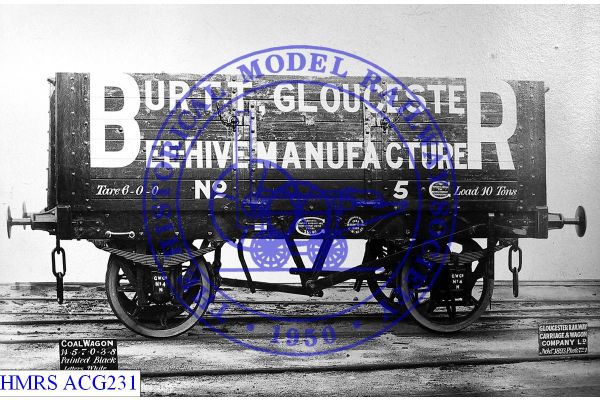 [ACG231] Burtt (Gloucester) 10T 6 plank No. 5 [OP] 1893 Side Spoked wheels, sSdBk, GRCW No.25598, Reg. GWR 14