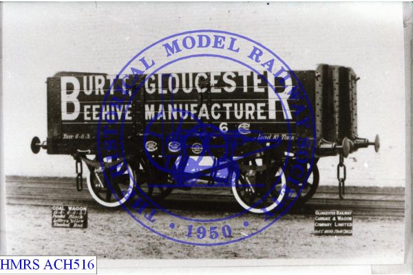 [ACH516] Burtt (Gloucester) 10T 5 plank No. 6 [OP] 1899 R3L Spoked wheels, sSdBk, GRCW No.64988, Reg. Midland