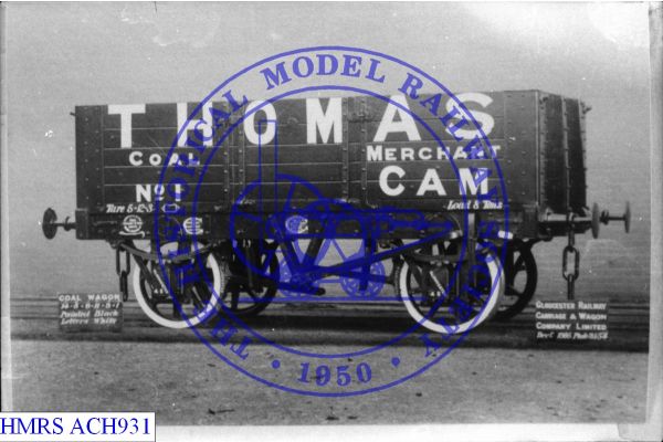 [ACH931] Thomas (Cam, Dursley)  8T 5 plank No. 1 [OP] 1905 Side Tare: 5-12-3 Painted black letters white