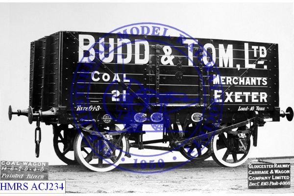 [ACJ234] Budd & Tom (Exeter) 10T 7 plank No.21 [OP] 1913 F3R Tare: 6-1-3, Spkdwheels, ESBk, Reg. LNWR, GRCW #