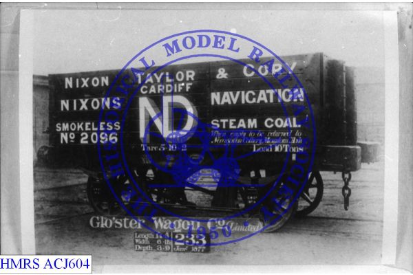 [ACJ604] Nixons Navigation (Cardiff) 10T 5 plank  2096 [OP] R3L Dumb buffers one end, wooden brake blocks, Ta